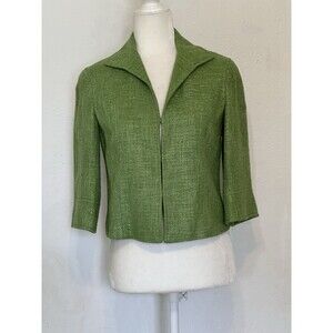 Lafayette 148 New York Women Size 2P Tweed Notched Lapel Lined Blazer Classic